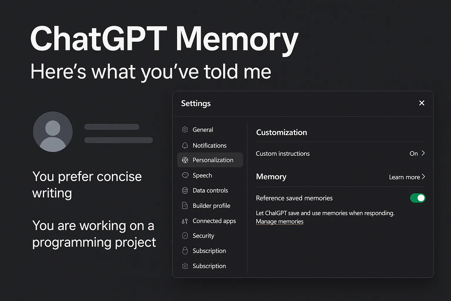 ChatGPT Memory Update