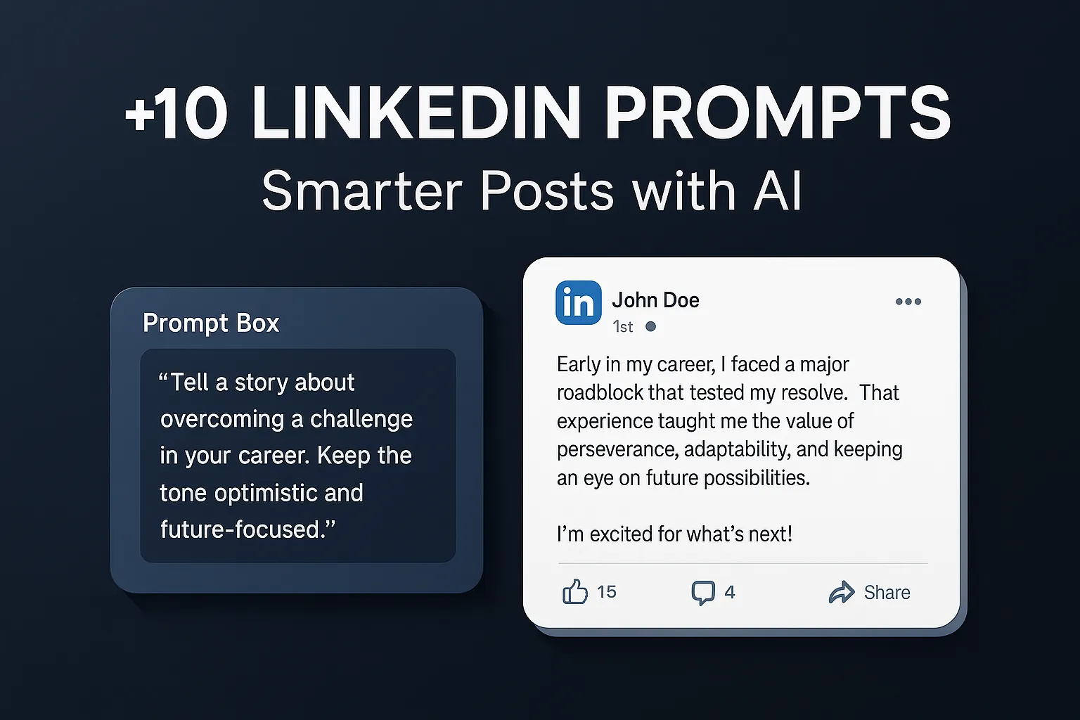 15 AI Prompts for Better LinkedIn Posts — Clearer, Smarter, More Engaging