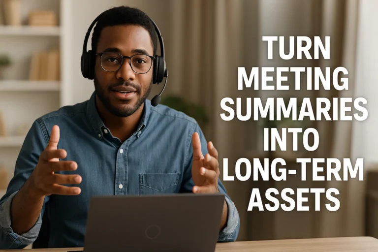 Turn Meetings into Momentum with AI Summaries