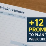 +12 Prompts to Plan Your Week Like a Pro
