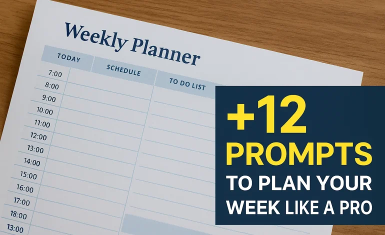 +12 Prompts to Plan Your Week Like a Pro