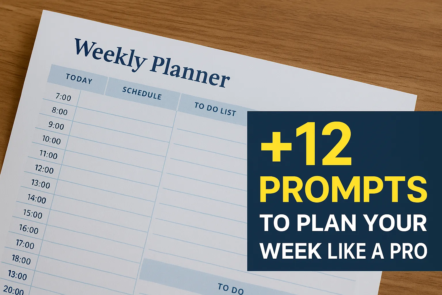 +12 Prompts to Plan Your Week Like a Pro